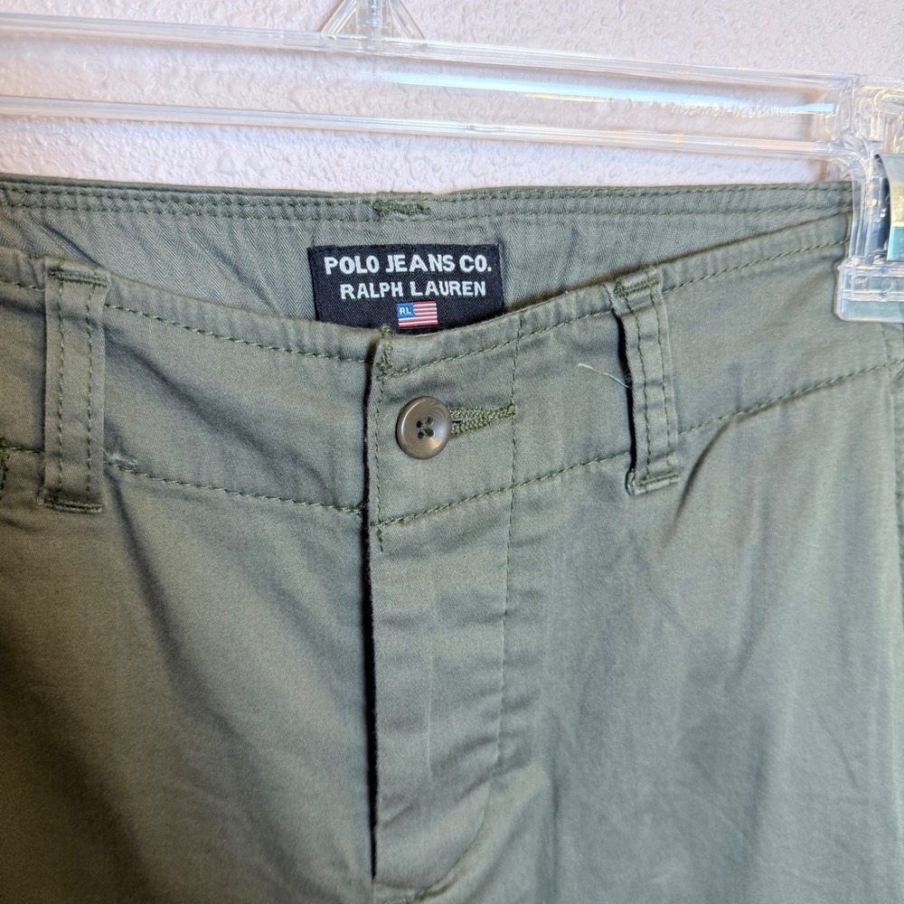 Polo‎ Jeans Ralph Lauren Whitney Stovepipe Capri Pants Olive Green Womens 6 NWT - Picture 2 of 6